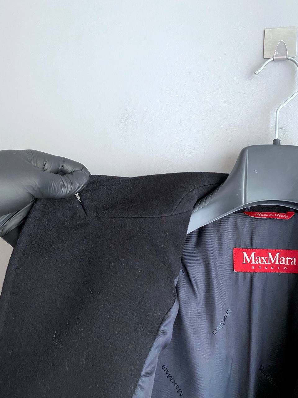Designer × Max Mara Max Mara Studio Women's Wool Black Coat Size M / US10 / UK12 Size M / US 6-8 / IT 42-44 - 18 Thumbnail