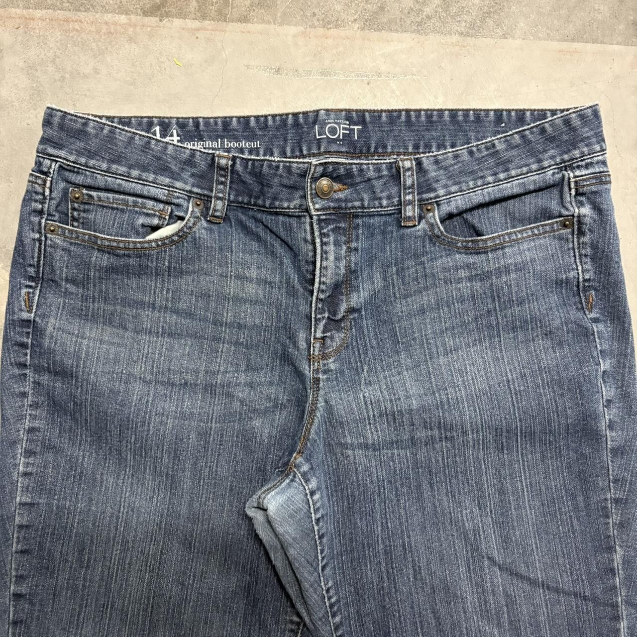 Vintage Vintage Y2K/2000s Flared Baggy Dark Blue Wash Denim Jeans! Size US 36 / EU 52 - 4 Thumbnail