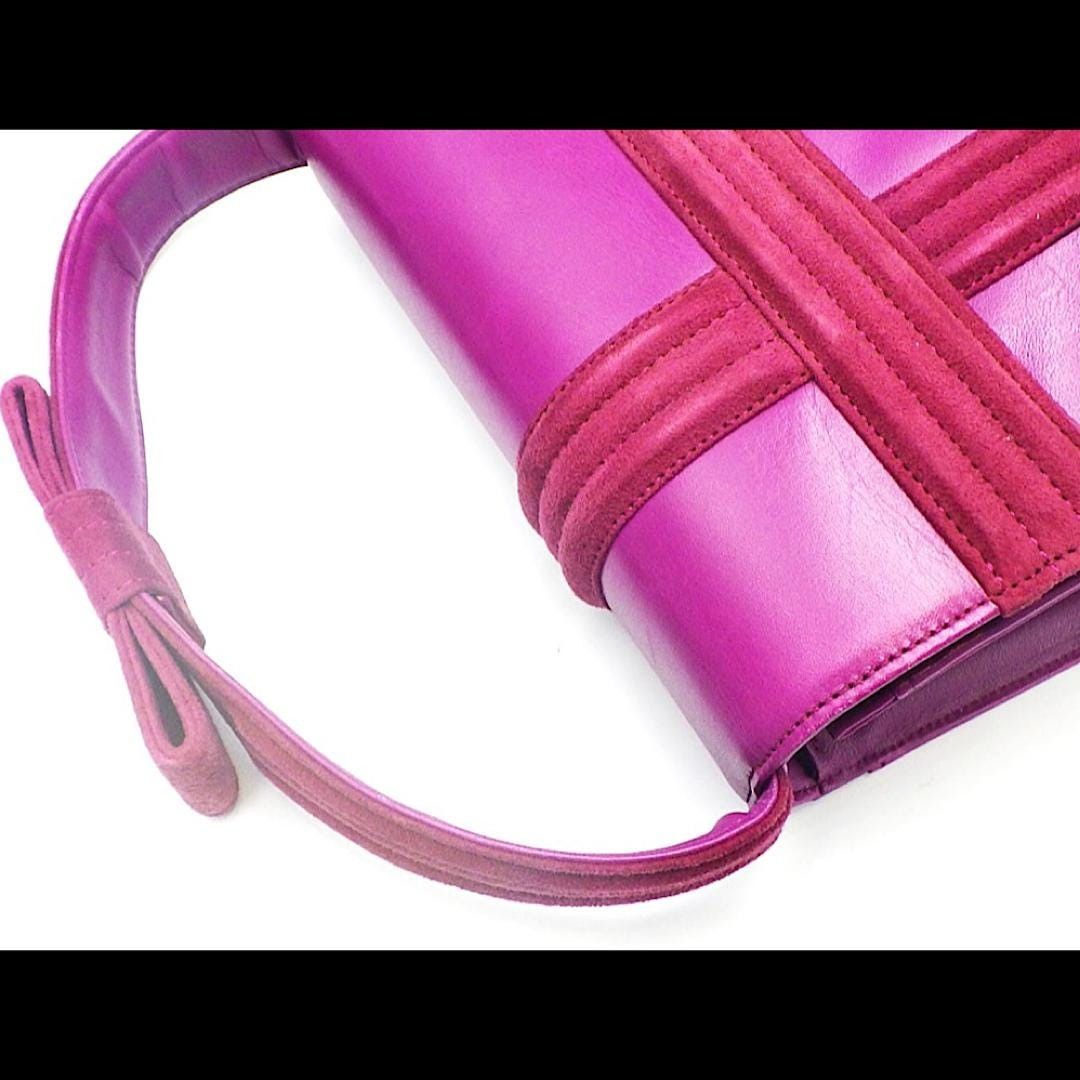 Versace Vintage Gianni Versace pink smooth and suede leather handbag Size ONE SIZE - 4 Thumbnail