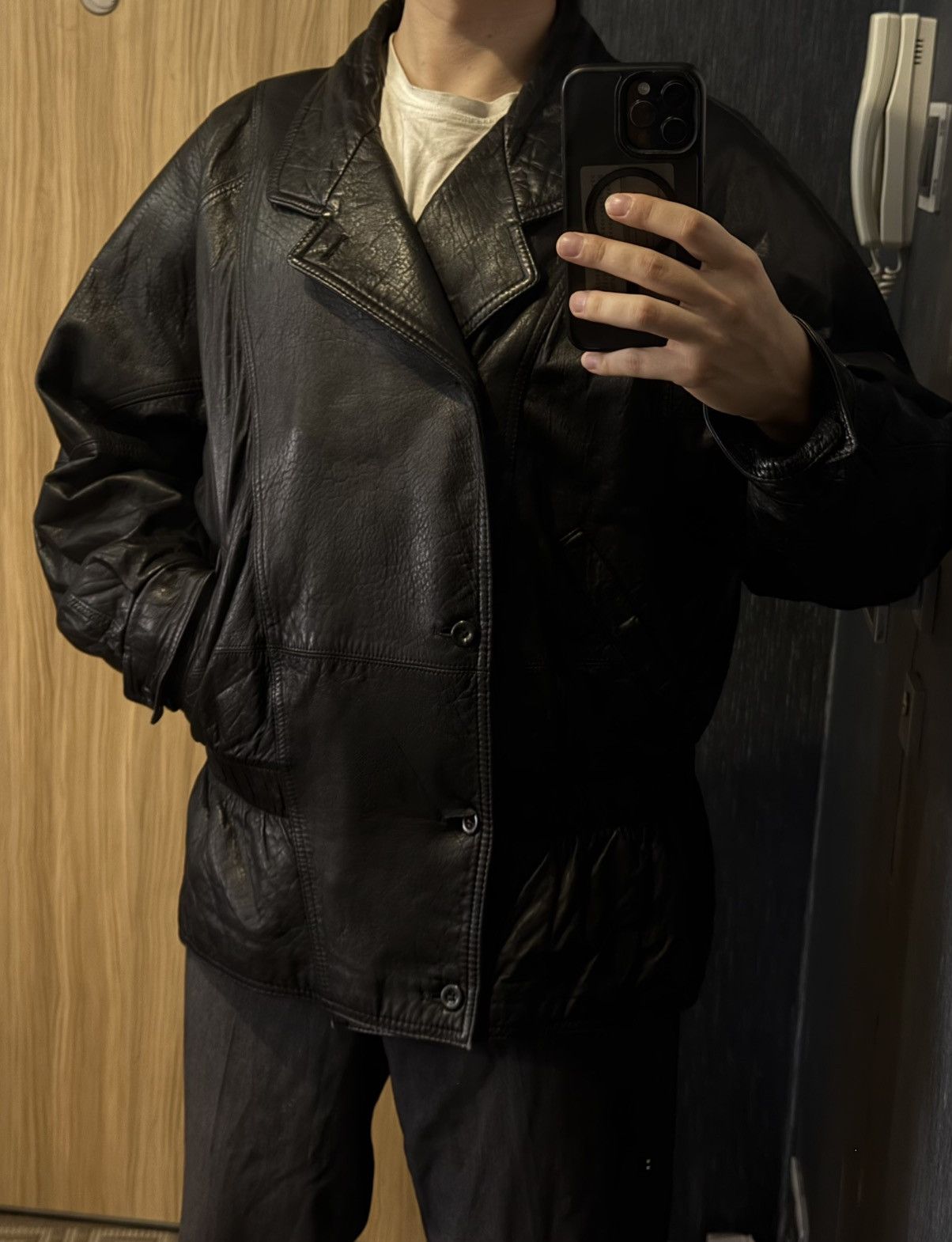 Yves Saint Laurent 90s YSL Leather Jacket Black Soft Vintage Rare Bomber Size US M / EU 48-50 / 2 - 22 Thumbnail
