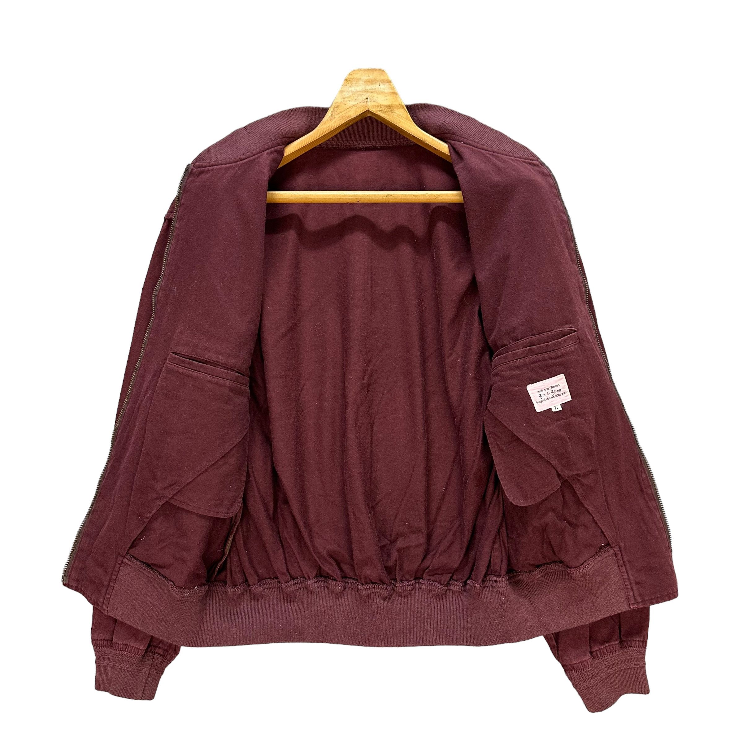 Japanese Brand Vintage YIN & YANG Big Logo Maroon Bomber Jacket #A4-0083 Size US L / EU 52-54 / 3 - 8 Thumbnail