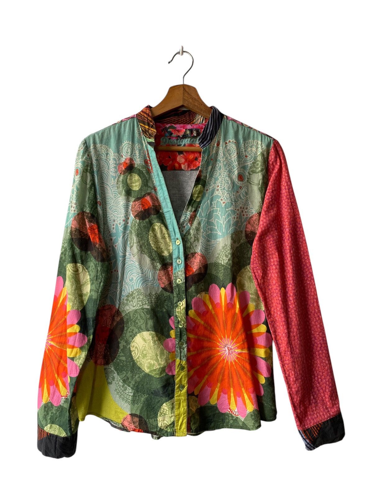 Desigual Desigual Floral Rainbow Design Overprint Long Sleeve Size US M / EU 48-50 / 2 - 1 Thumbnail