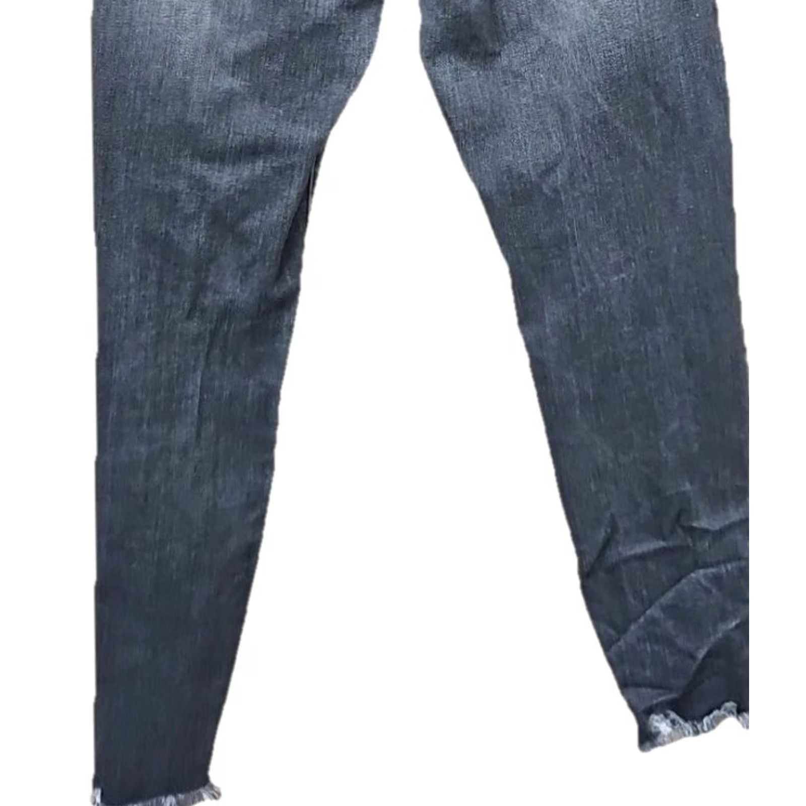 Vintage KanCan Skinny Jeans Charcoal Gray Black Size 28 Stretch Pockets High rise Women Denim 26in Inseam 28in Dark Wash Regular Size 28" / US 6 / IT 42 - 6 Thumbnail