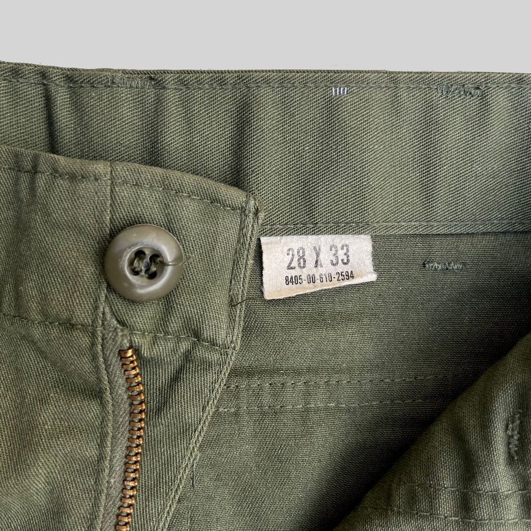 Vintage US Army 1981 80s Vintage 507 W26 Fatigue Military Trousers Size 26" / US 2 / IT 38 - 4 Thumbnail