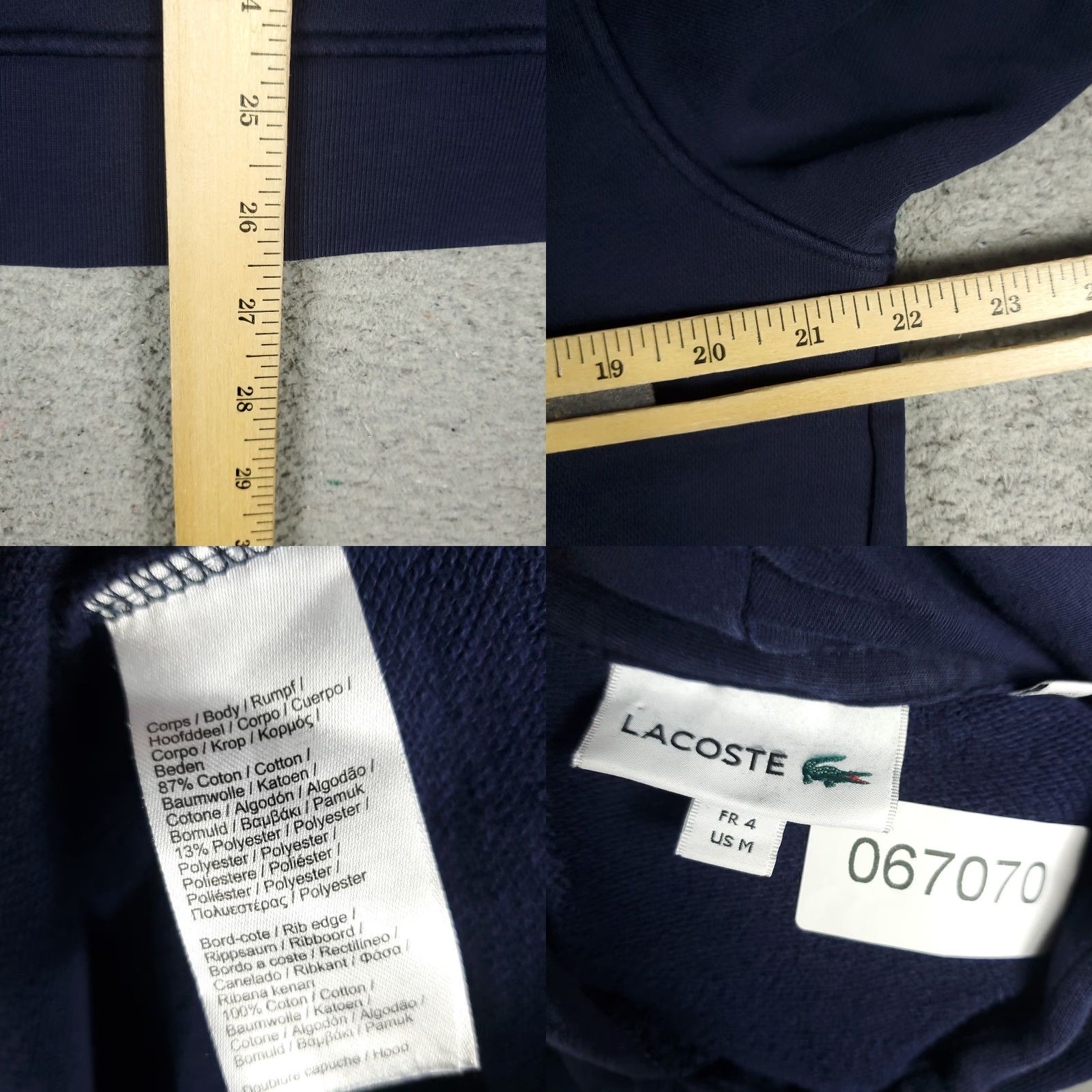 Lacoste Lacoste Hoodie Mens M Blue Croc Logo Pullover Sweatshirt Shirt Size US M / EU 48-50 / 2 - 8 Thumbnail
