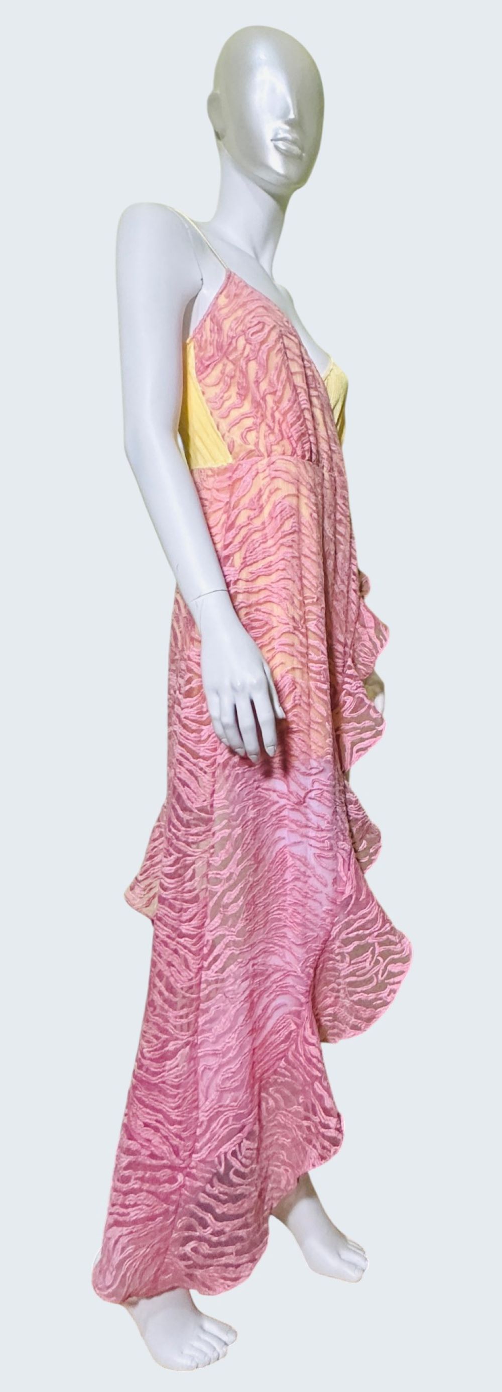 ROTATE Pink Yellow Dress Size XS / US 0-2 / IT 36-38 - 3 Thumbnail