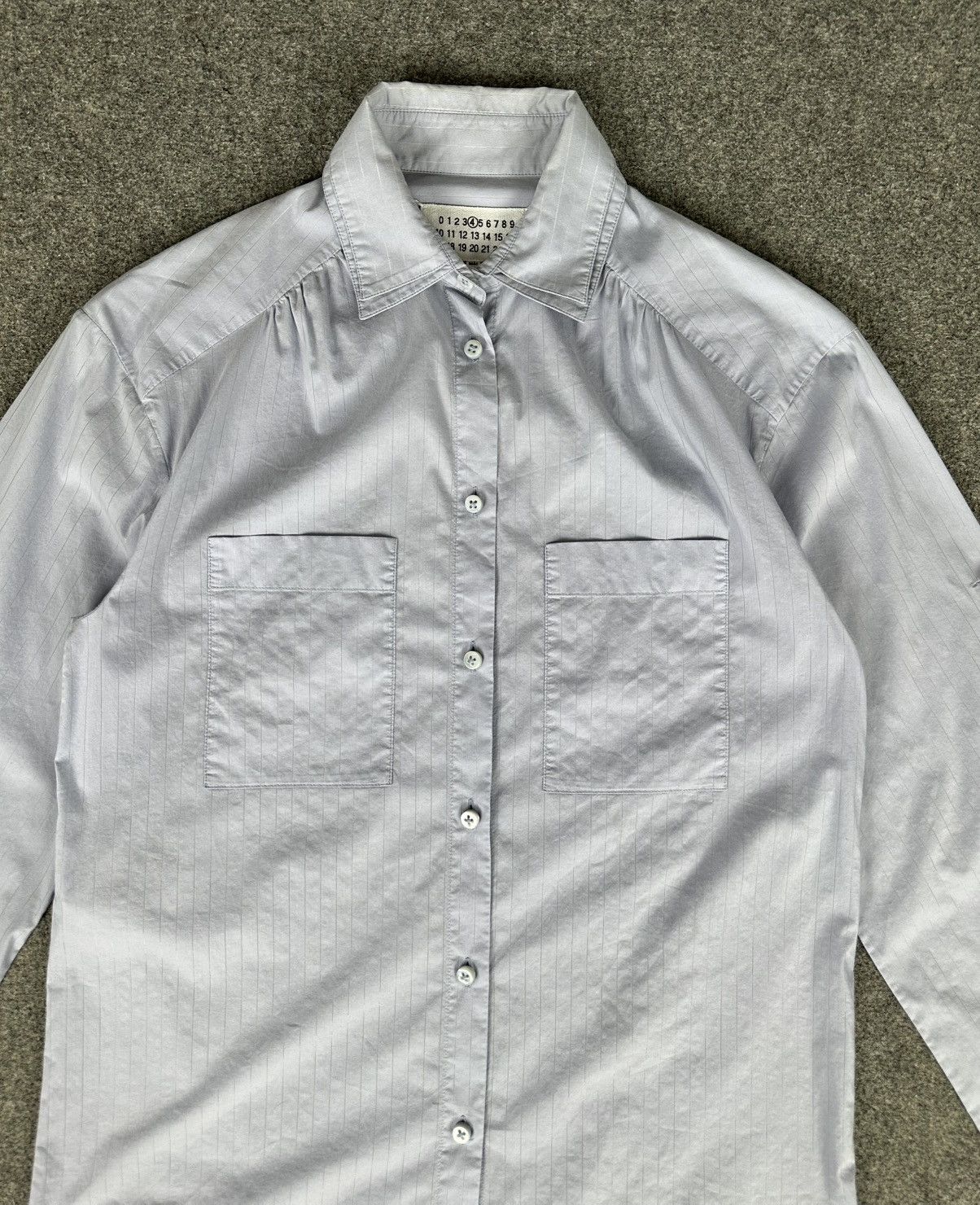 Maison Margiela Maison Margiela - Line 4 Roll Up Sleeve Double Collar Shirt Size XS / US 0-2 / IT 36-38 - 5 Thumbnail
