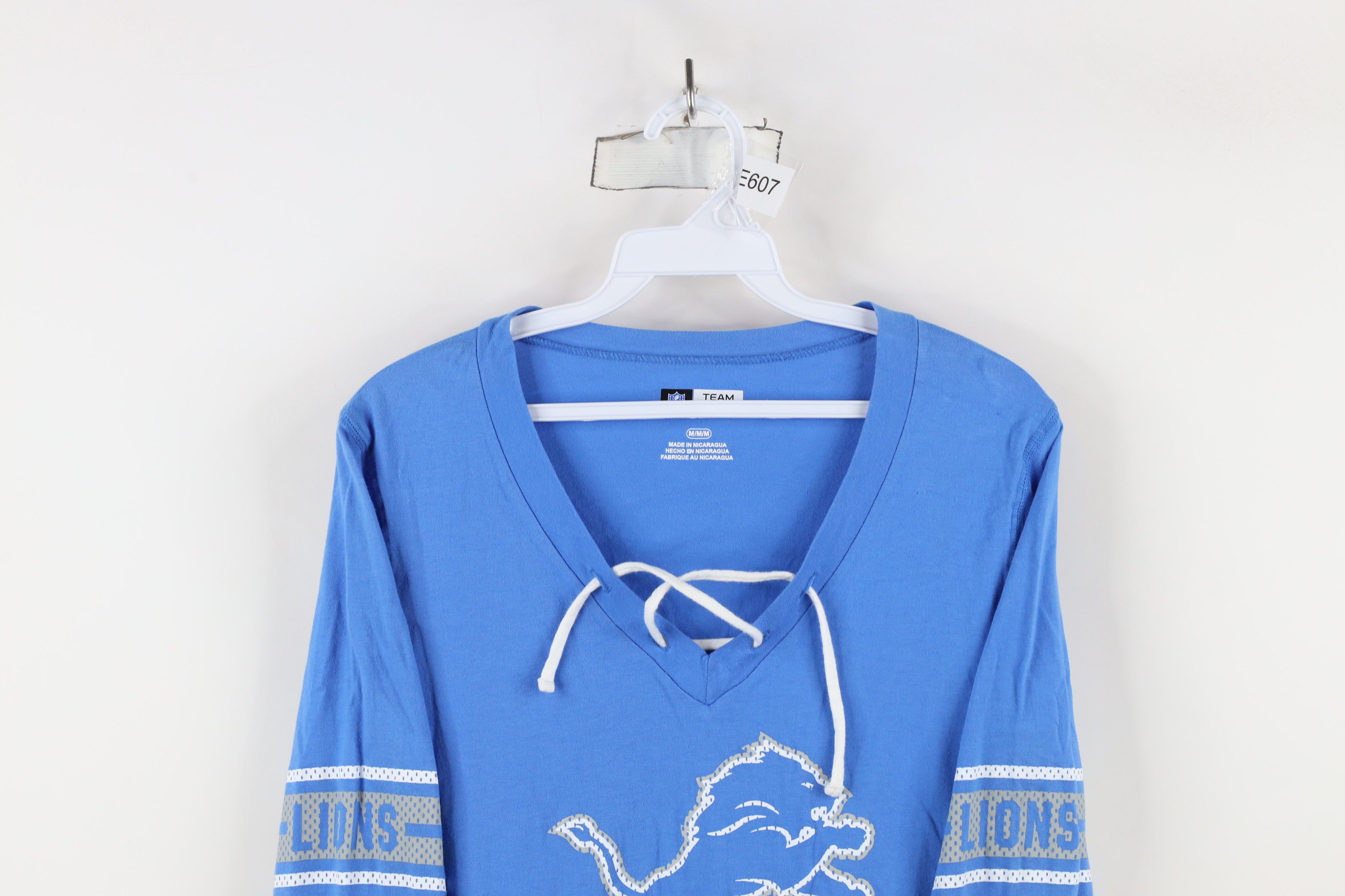 Vintage Vintage Y2K NFL Lions Football Long Sleeve T-Shirt Blue Size M / US 6-8 / IT 42-44 - 2 Thumbnail