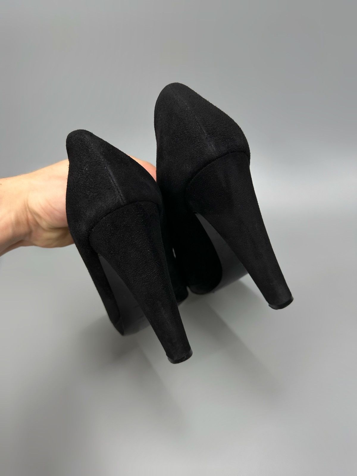 Prada Prada Black Suede Heels Size US 9 / IT 39 - 5 Thumbnail