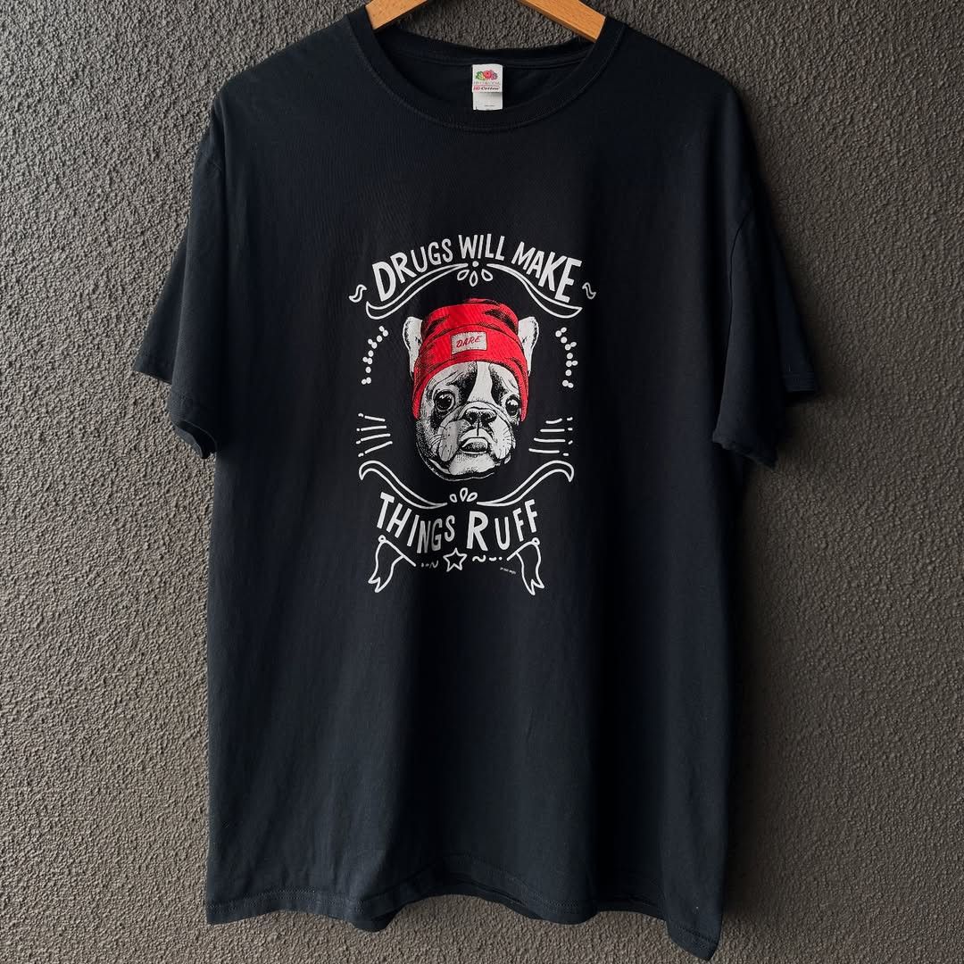 Vintage D.A.R.E 90s "Drugs Will Make Things Ruff", T-Shirt Size US M / EU 48-50 / 2 - 1 Thumbnail