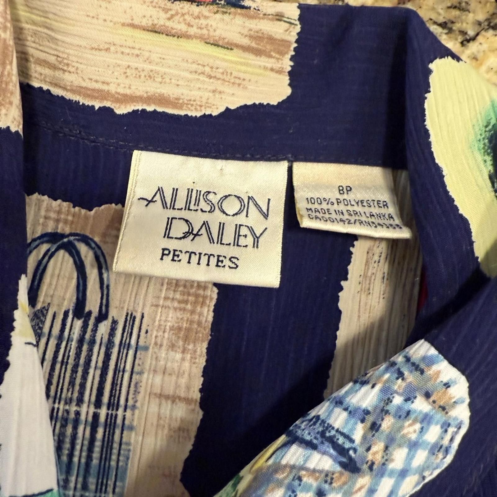 Other Allison Daley Petites coastal patchwork button up top SZ 8P Size M / US 6-8 / IT 42-44 - 6 Thumbnail