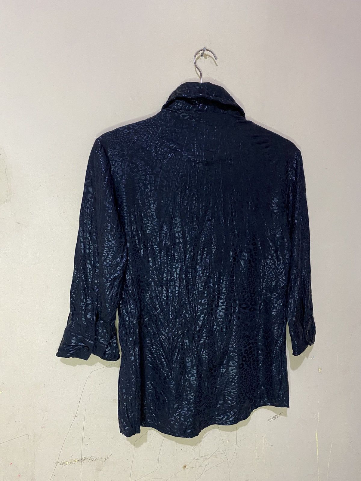 If Six Was Nine Rare 2000s Black Crobon Snakeskin Silk Button Shirt Size L / US 10 / IT 46 - 10 Thumbnail