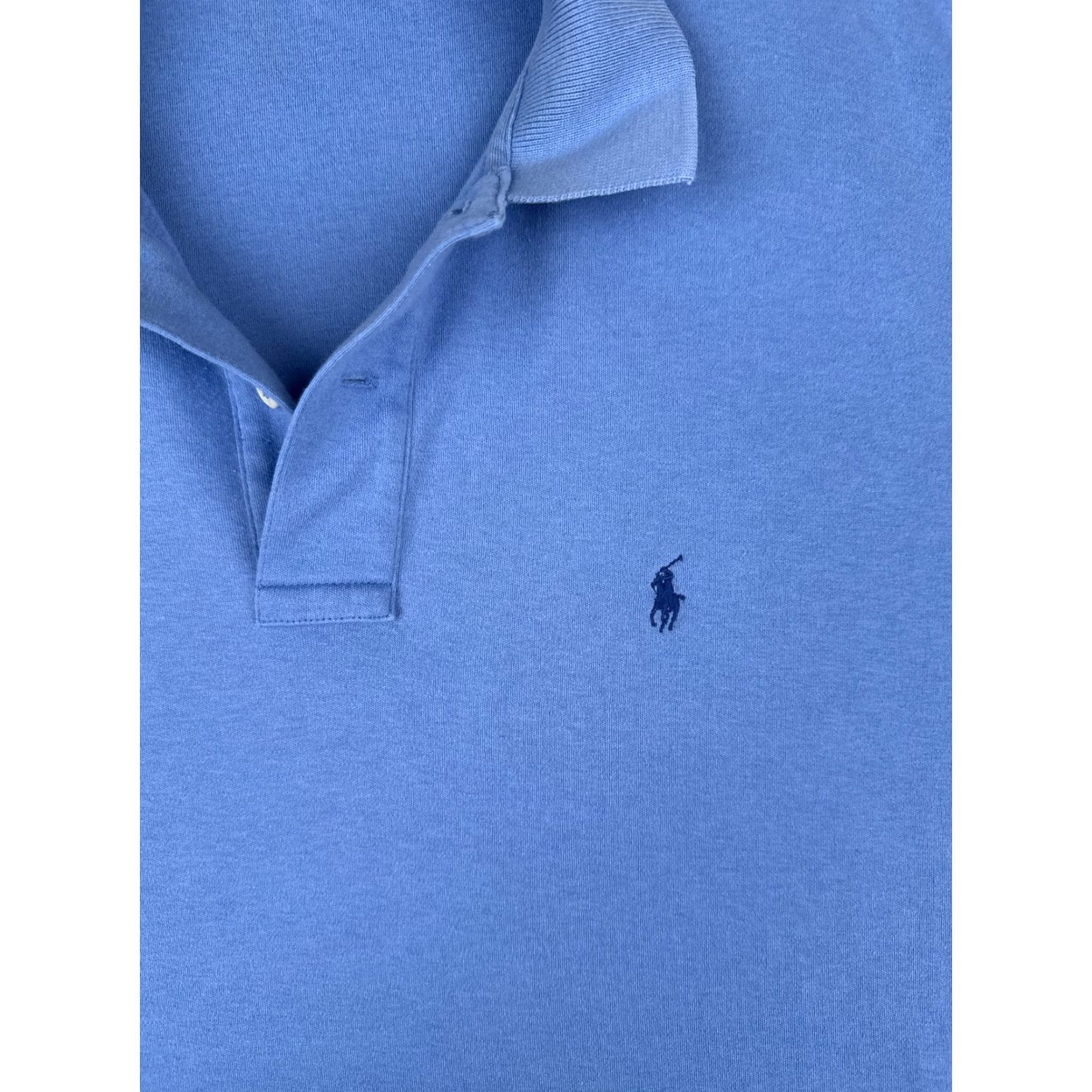 Ralph Lauren VINTAGE Ralph Lauren Polo Shirt Adult XL Blue 100% Cotton Jersey Men Polo XL Blue Modern Sports Mens Size US XL / EU 56 / 4 - 6 Thumbnail