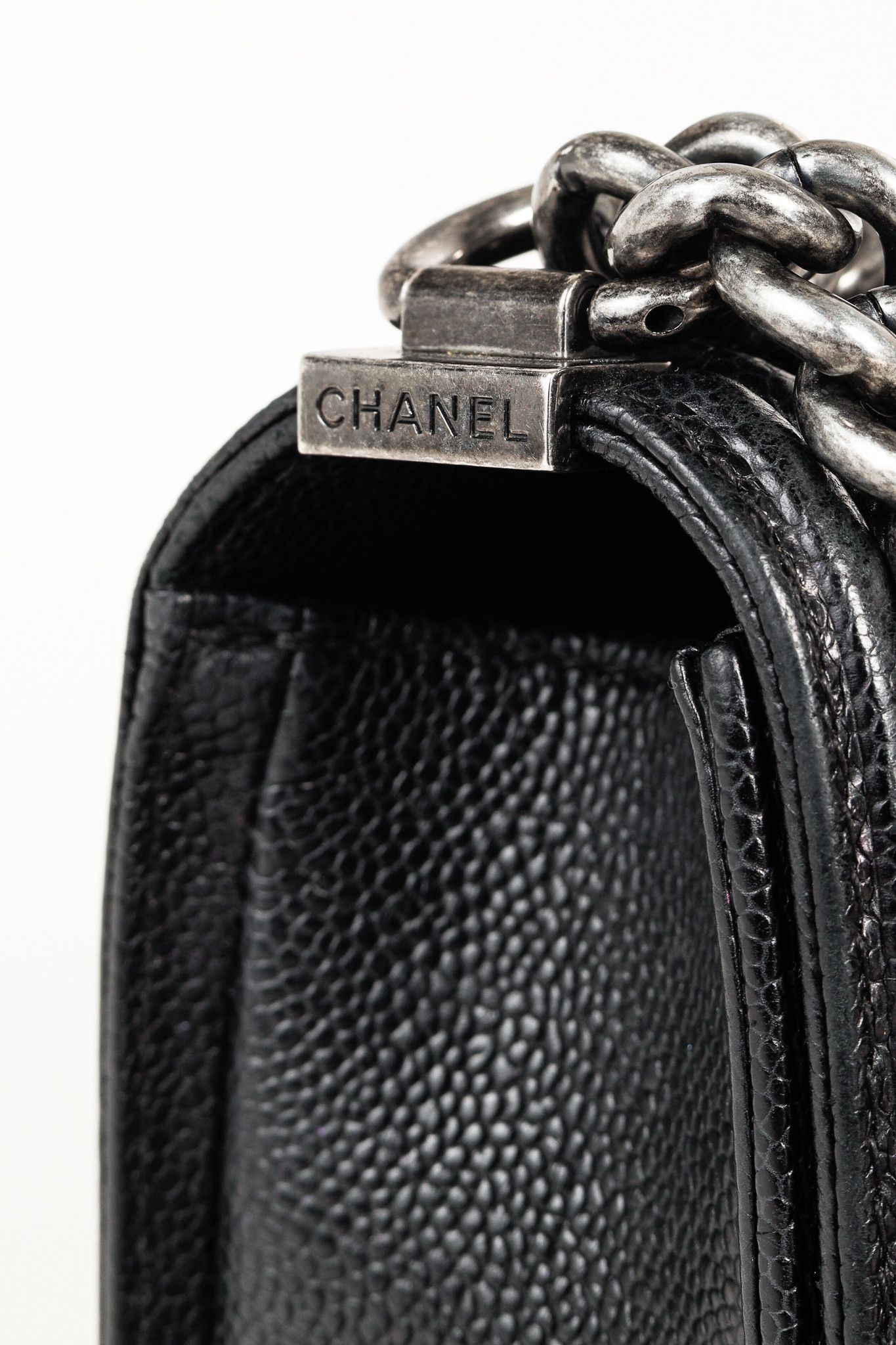 Chanel Chanel Small Boy Black Caviar Quilted Shoulder Bag Size ONE SIZE - 8 Thumbnail