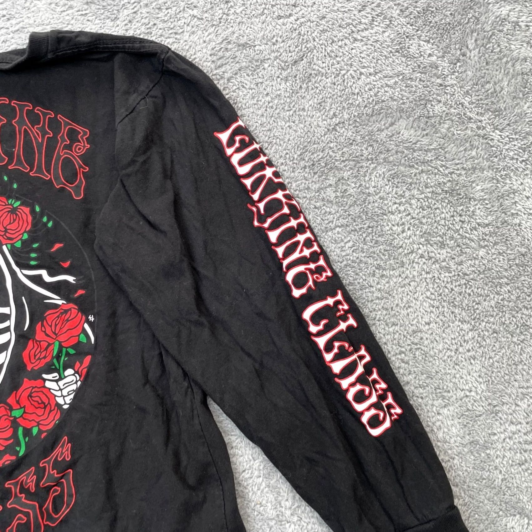 Vintage Lurking Class Shirt Men XS Black Floral Skull Rose Graphic Skate Street Size US XS / EU 42 / 0 - 4 Thumbnail