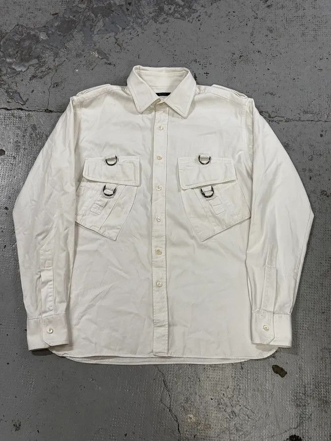 Gucci SS2002 Gucci White Cargo Safari Shirt by Tom Ford Size US L / EU 52-54 / 3 - 1 Thumbnail