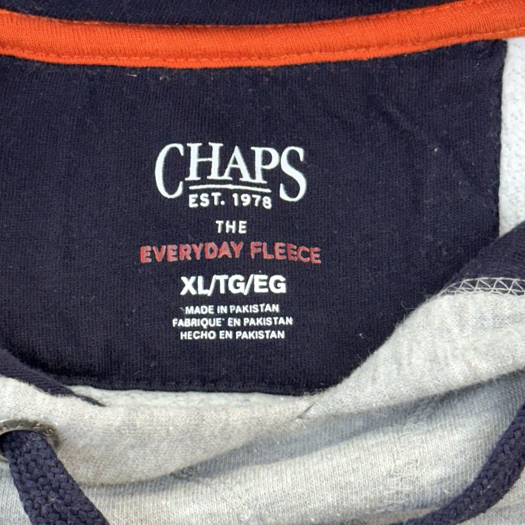 Chaps Chaps Hoodie Mens XL Gray Everyday Fleece USA Flag Logo Spell Out Pullover Shirt Mens XL Gray USA Flag Logo Pullover Hoodie Size US XL / EU 56 / 4 - 3 Thumbnail
