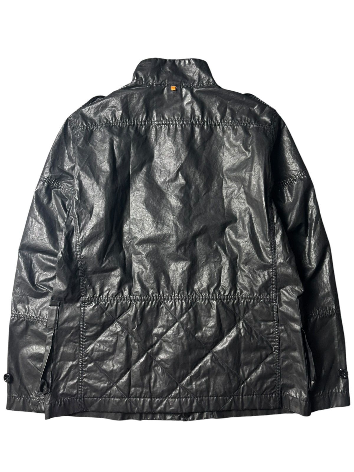 Hugo Boss 2000s Hugo Boss Orange Label 3D Pocket Waxed Jacket Size US L / EU 52-54 / 3 - 9 Thumbnail