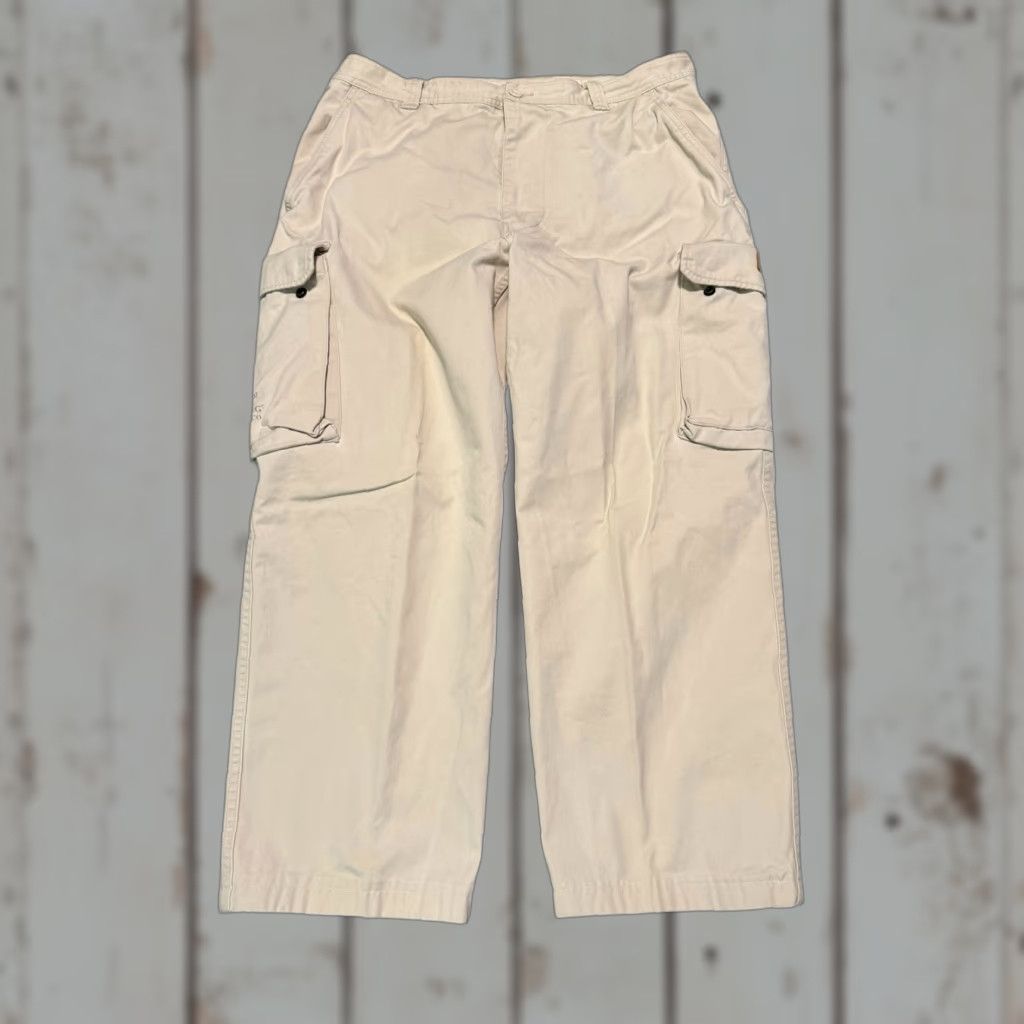 Polo Ralph Lauren VINTAGE Polo Jeans Co Ralph Lauren Cargo Pants Mens 38x30 White Military Surplus Cargo Pants / Workwear / 90s / Army / Outdoors Mens White Cotton Size US M / EU 48-50 / 2 - 1 Thumbnail