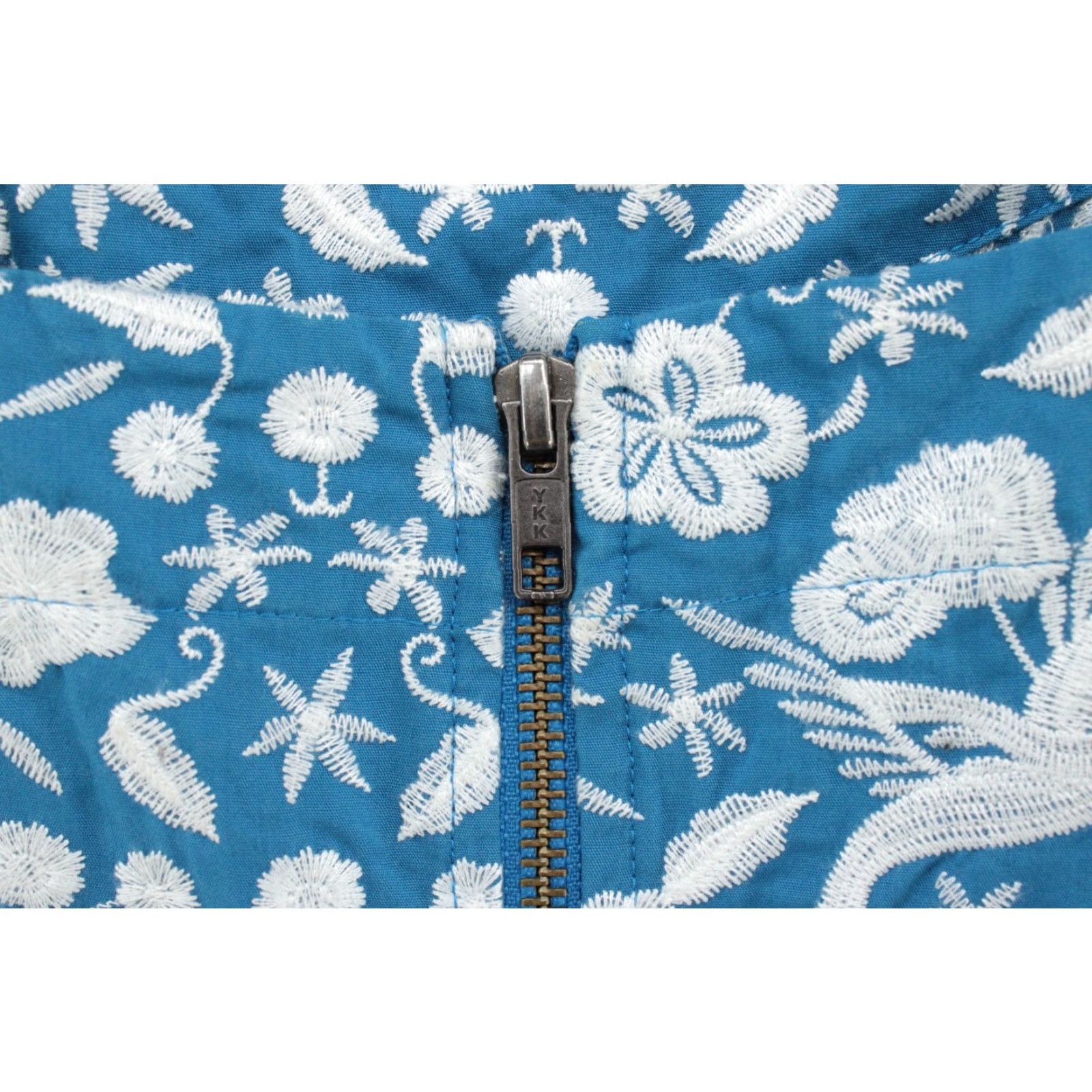 Betsey Johnson Betsey Johnson Midi Dress Womens Size 0 Blue White Embroidered Doves Floral Size XS / US 0-2 / IT 36-38 - 5 Thumbnail