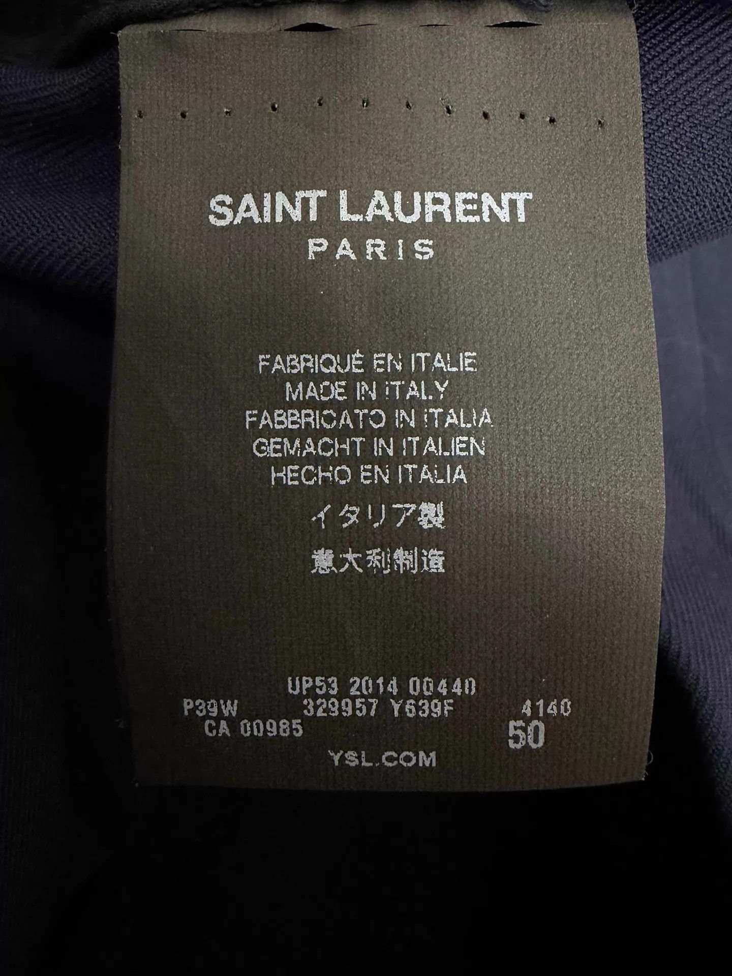 Saint Laurent Paris SLP 14fw Navy Slim Fit Wool Trousers 50 New Size US 34 / EU 50 - 5 Thumbnail