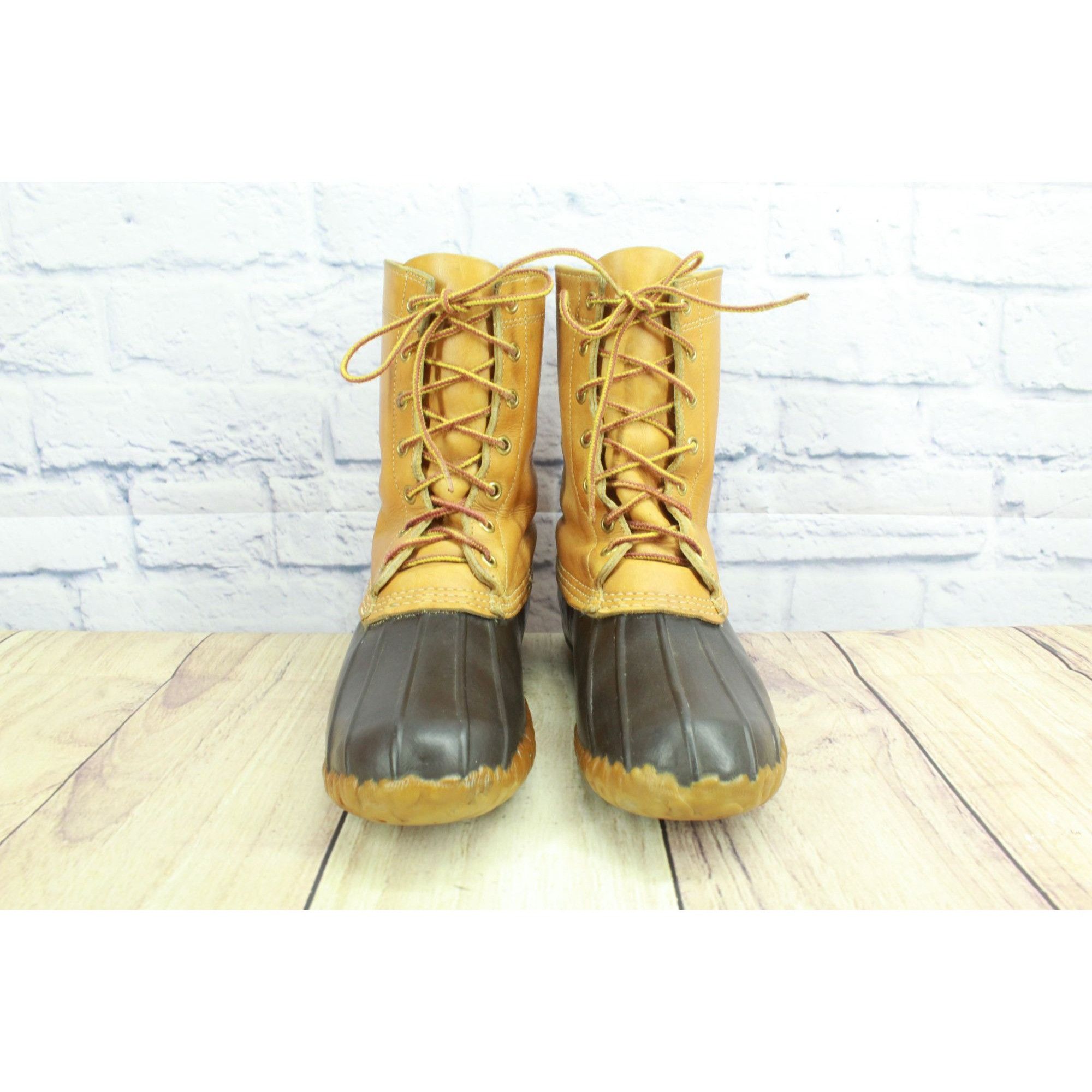 Leather Vintage LL Bean Leather Unlined Mid Calf Hunting Duck Boots Size US 9 / IT 39 - 4 Thumbnail