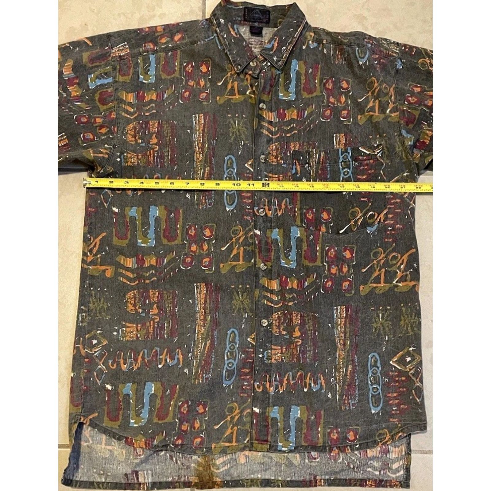 Gotcha Vtg 90s Abstract Art All Over Print Shirt M Gray Polo Rugby Short Sleeve Surf Skate Grunge Gotcha 80s 90s Vaporwave Beach California USA Men Mens Size US M / EU 48-50 / 2 - 6 Thumbnail