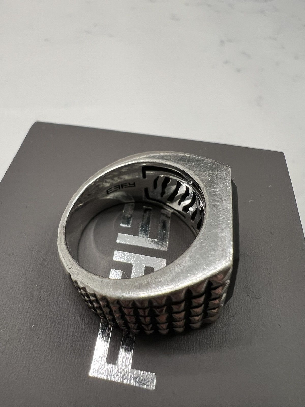 Designer × Jewelry Effy 925 Sterling Silver & Onyx Statement Ring Size ONE SIZE - 6 Thumbnail