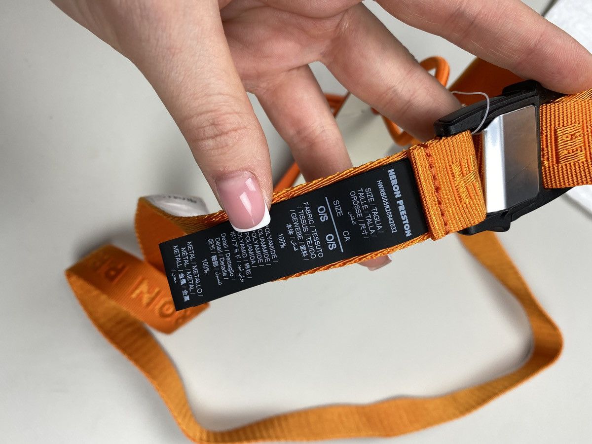 Heron Preston BNWT! Heron Preston Tiny Tape Magnetic Belt One Size Orange Size ONE SIZE - 14 Thumbnail