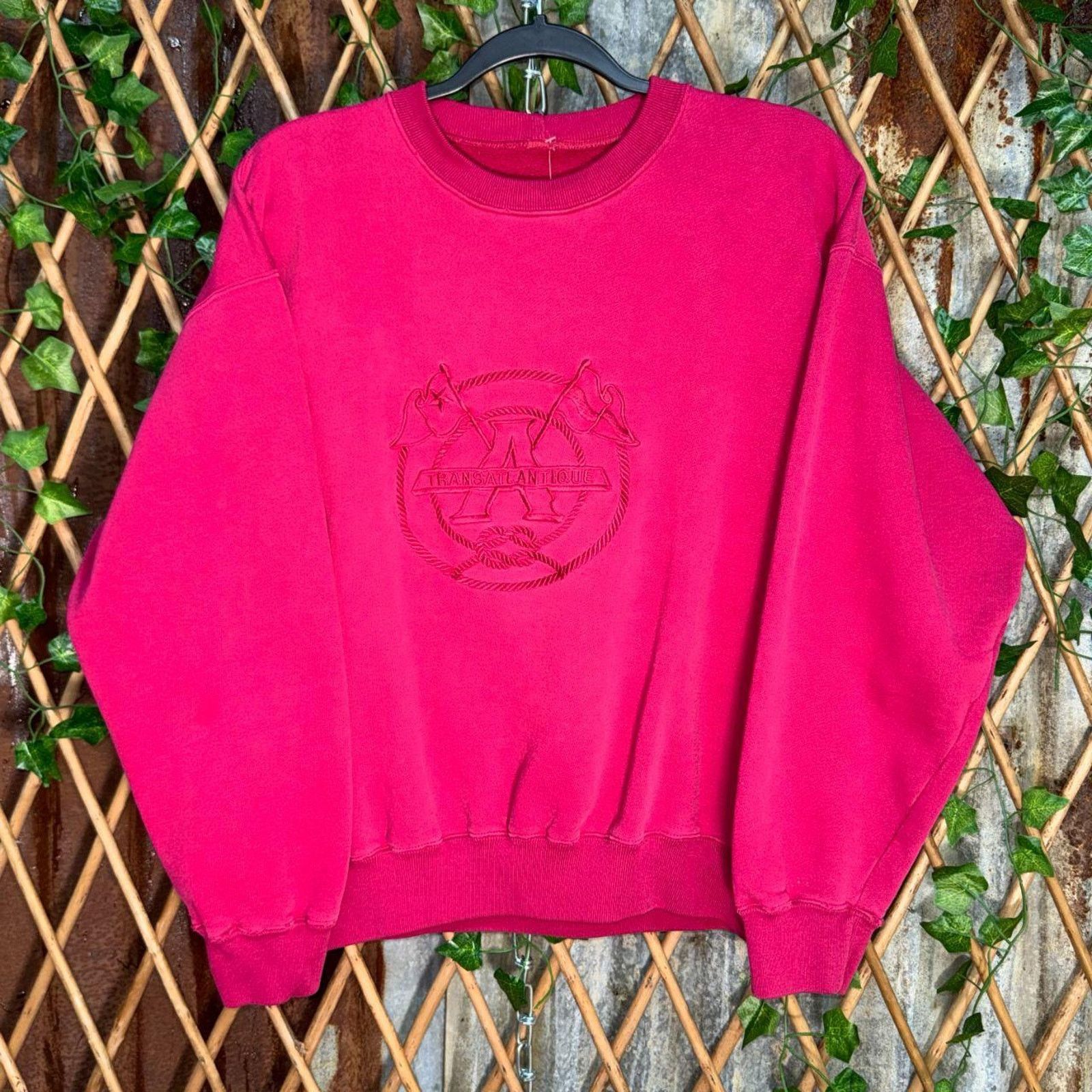 Vintage Vintage y2k trans atlantic 1990s femme embroidered crewneck Size L / US 10 / IT 46 - 1 Thumbnail