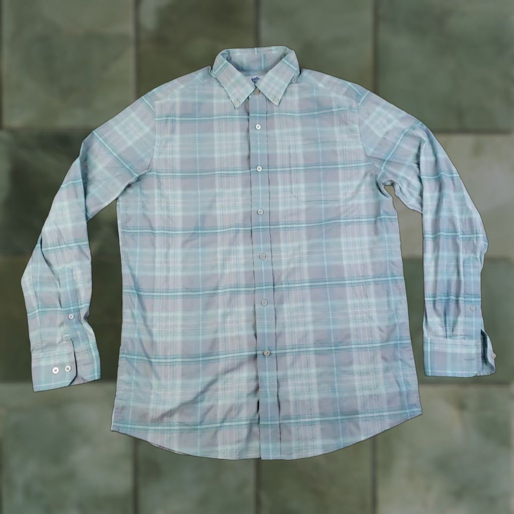 Southern Tide VINTAGE not applicable; ignore. Title: Southern Tide Shirt Men Medium Blue Plaid Button Down Long Sleeve Stretch Casual Size US M / EU 48-50 / 2 - 1 Thumbnail
