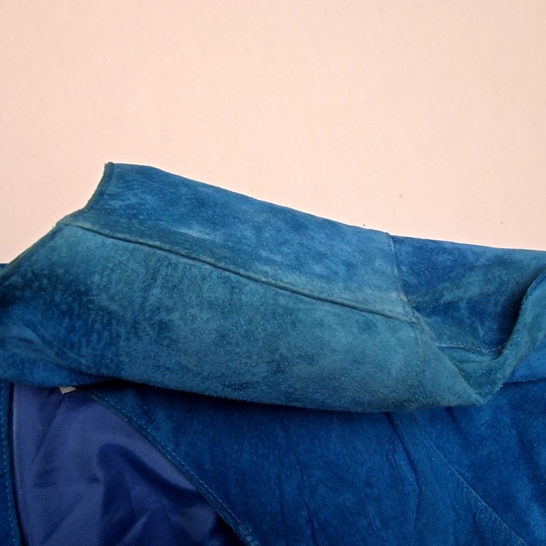 Vintage Vintage Blue Suede Peplum Bennetts Dress Womens Size 6 80s Size M / US 6-8 / IT 42-44 - 16 Thumbnail