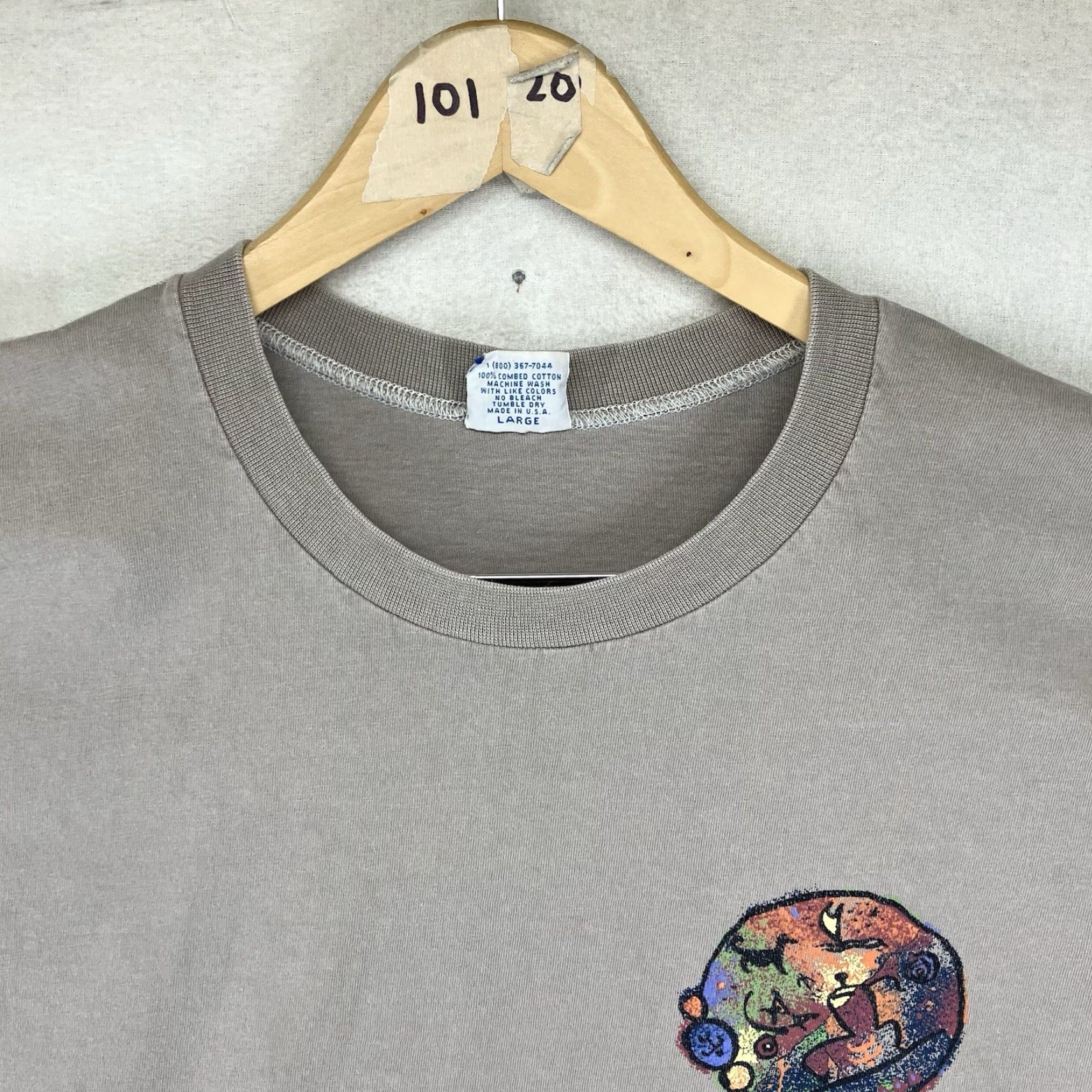 Vintage VINTAGE Crazy Shirts Shirt Men's L T-Shirt 100% Cotton Beige Hawaii Kilo Pōhaku Graphic Print 80s 90s Nautical Art Nature Hawaiian Adventure Time Mens Size US L / EU 52-54 / 3 - 5 Thumbnail