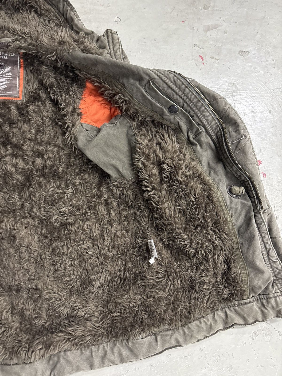 14th Addiction 💥MILITARY PARKA SHERPA LINEN HOODIE JACKET Size US S / EU 44-46 / 1 - 18 Thumbnail
