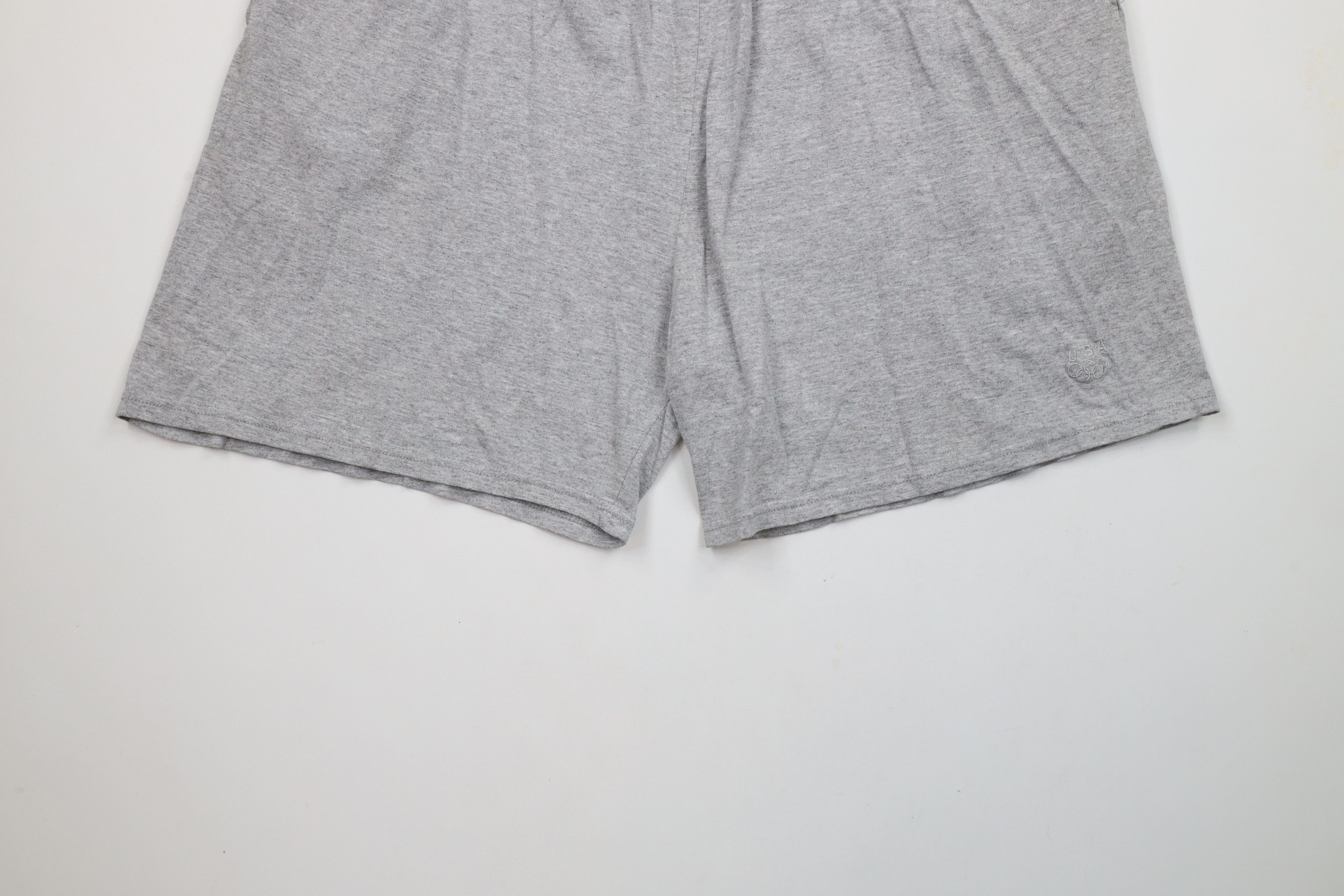 Vintage Vintage 90s USA Olympics Out Above Knee Shorts Heather Gray Size US 36 / EU 52 - 4 Thumbnail