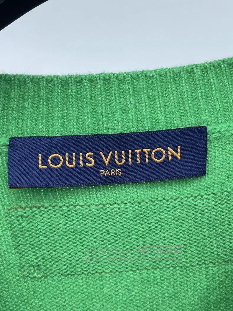 Louis Vuitton Louis Vuitton 23 Green Letter Cuff Knitted Cashmere Sweate Size US L / EU 52-54 / 3 - 4 Thumbnail