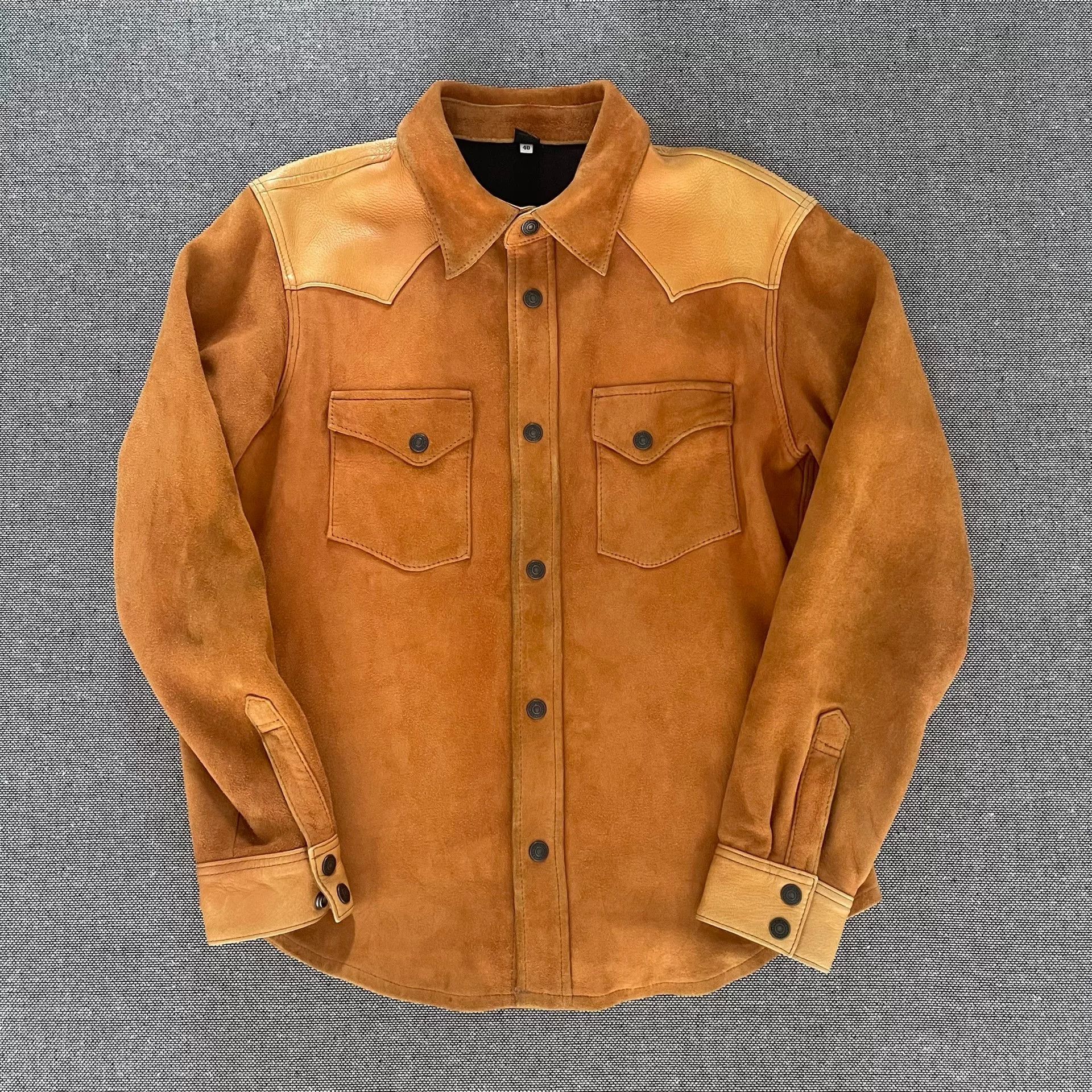 The Flat Head The Flat Head Suede Shirt Size US XXS / EU 40 - 1 Thumbnail