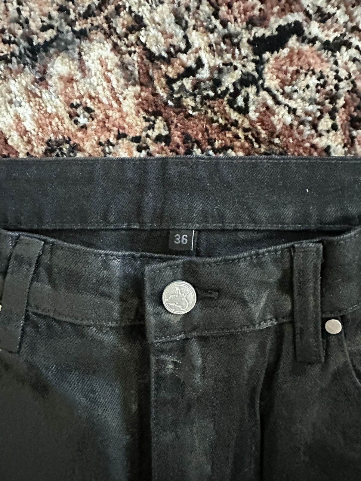 basketcase gallery Straight Leg Waxed Zombie Denim Size US 36 / EU 52 - 4 Thumbnail