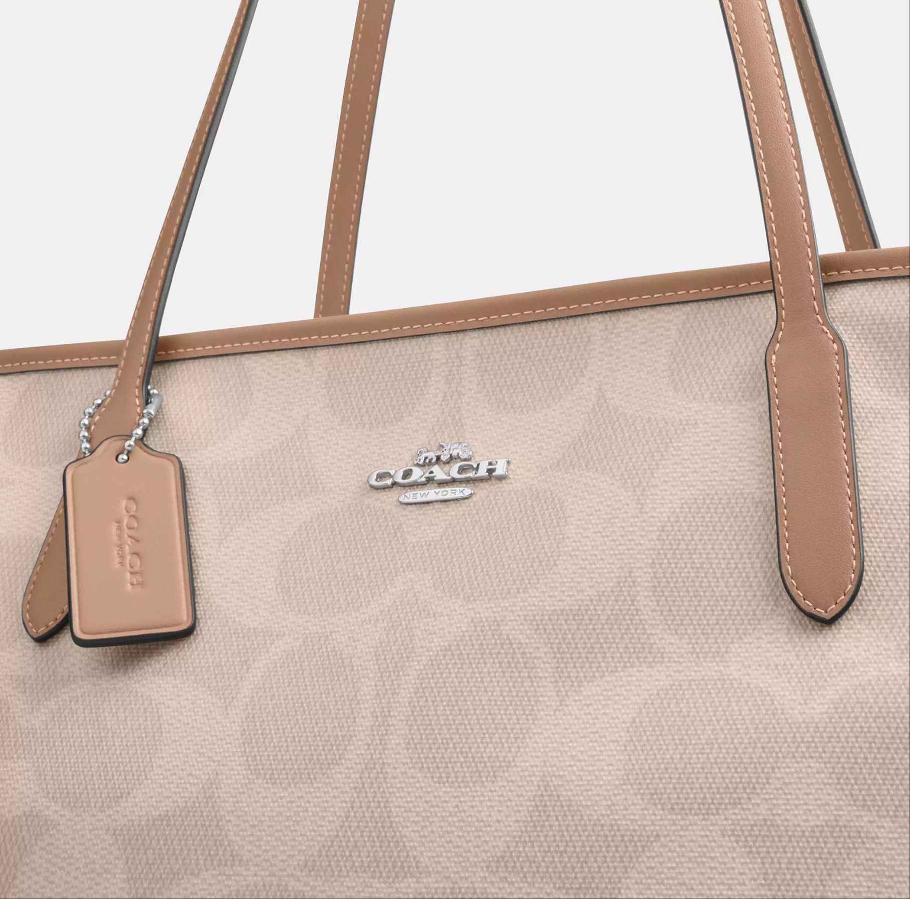 Coach Large City Tote Bag In Maxi Signature Canvas CCD66 Size ONE SIZE - 12 Thumbnail