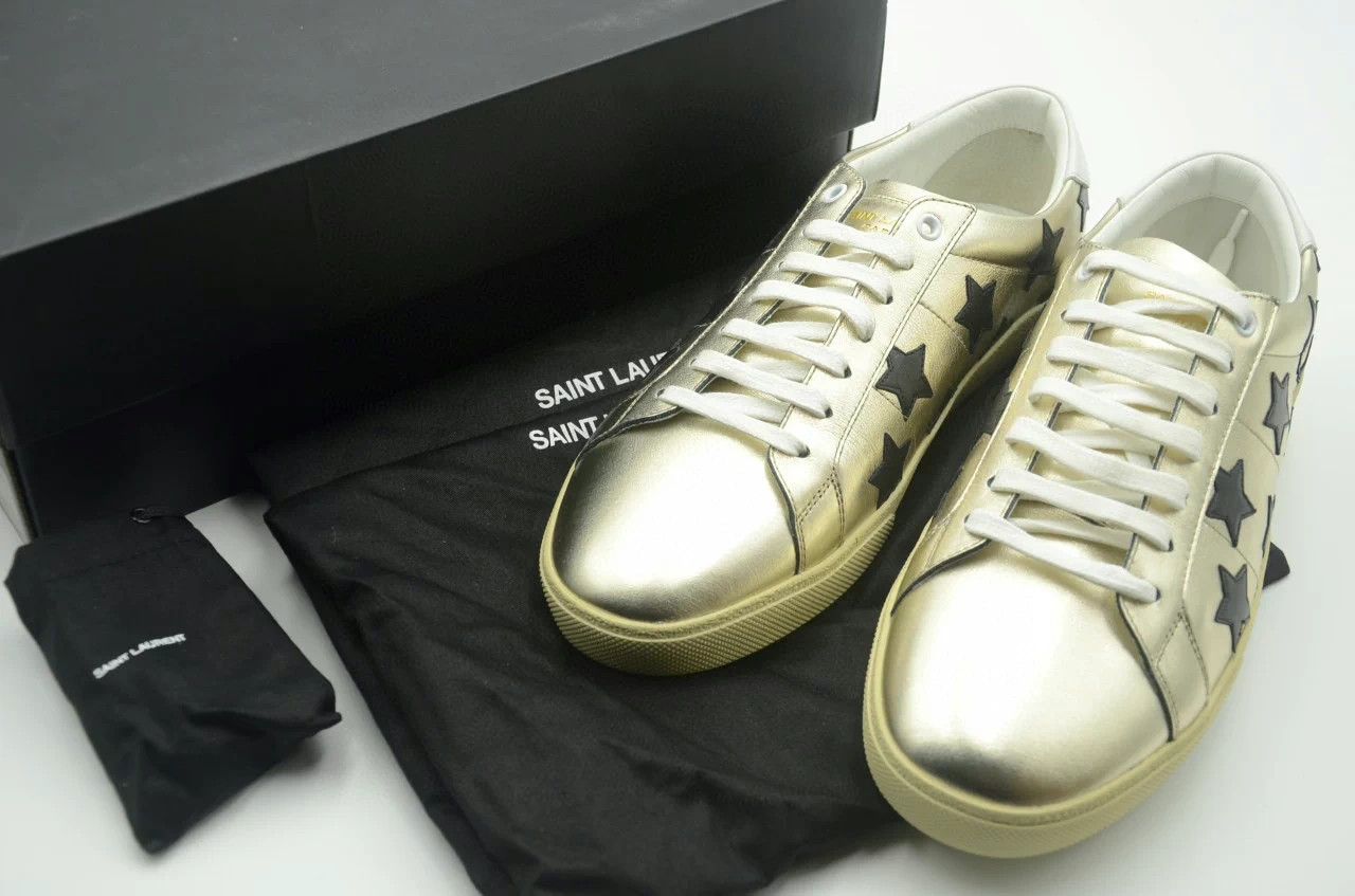 Saint Laurent Paris Saint Laurent SLP Gold Star Sneakers Size US 10 / EU 43 - 1 Thumbnail