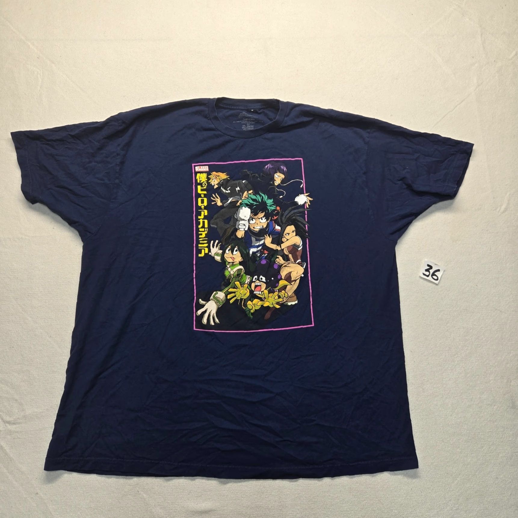 Vintage My Hero Academia Shirt Funimation Blue Adult 3XL Mens Size US XXL / EU 58 / 5 - 2 Thumbnail