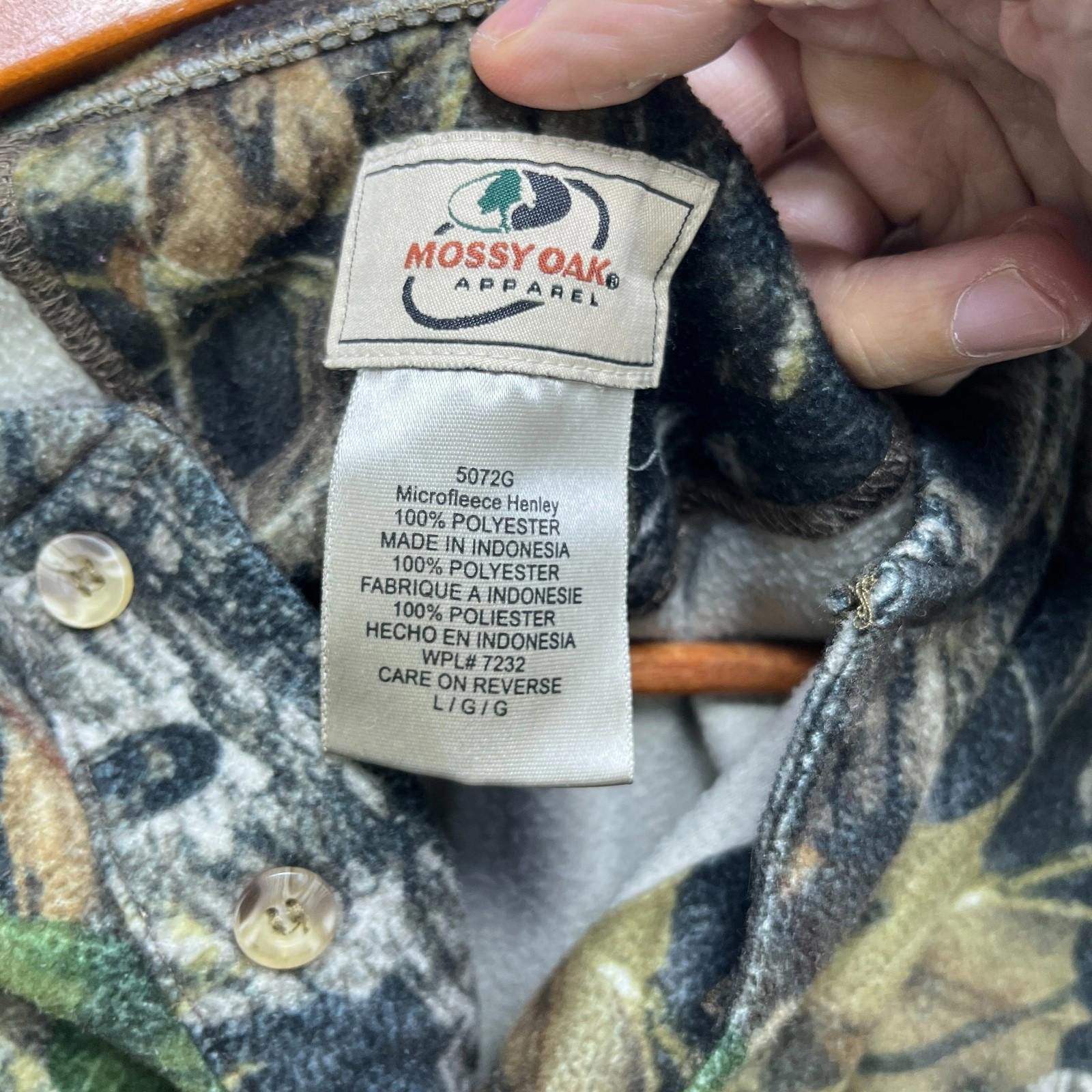 Mossy Oaks Vintage Realtree Mossy Oak Camo Henley Shirt Large Size US L / EU 52-54 / 3 - 4 Thumbnail
