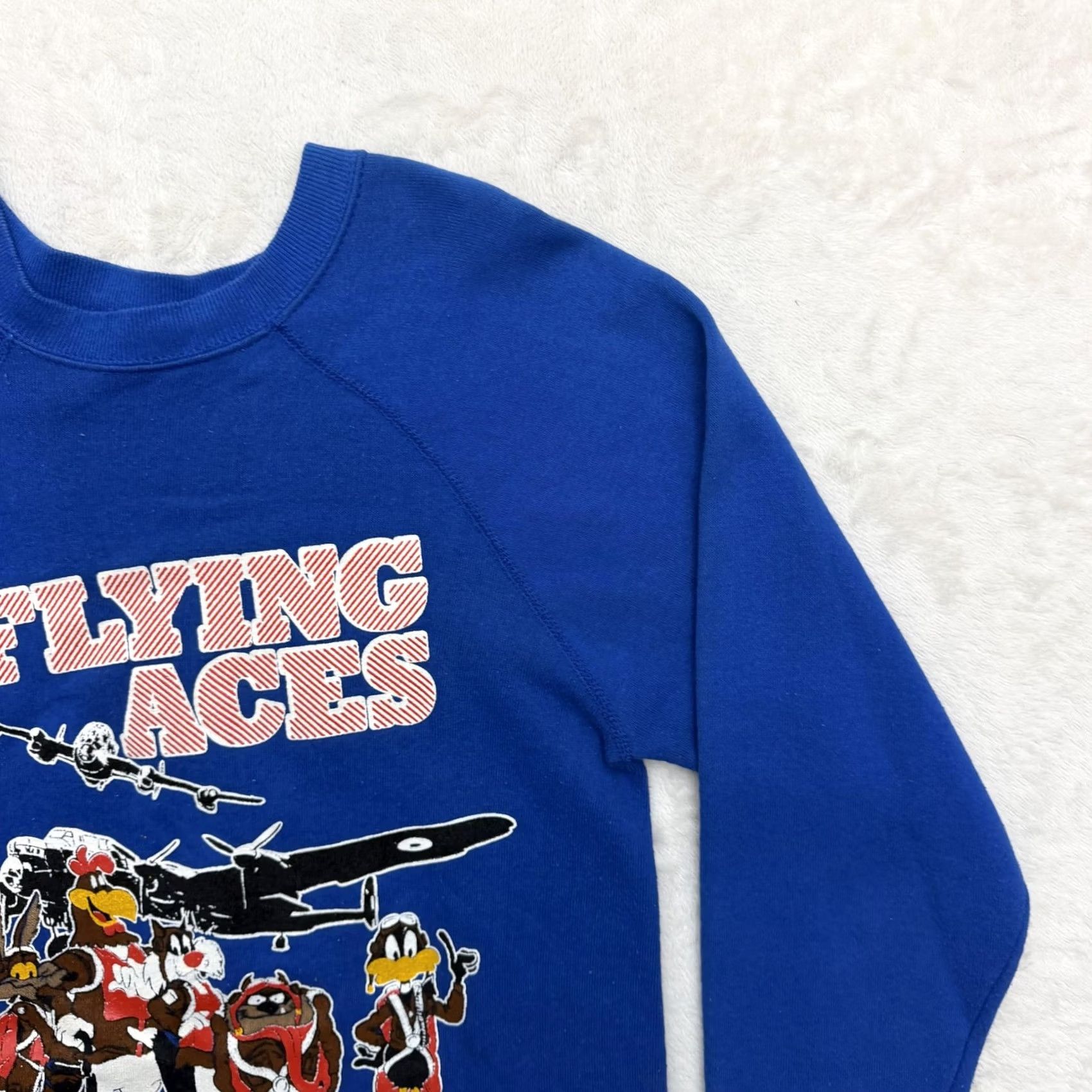 Vintage VINTAGE Artex Flying Aces Torrejon Looney Tunes Sweatshirt Mens M Blue 1988 Size US M / EU 48-50 / 2 - 3 Thumbnail