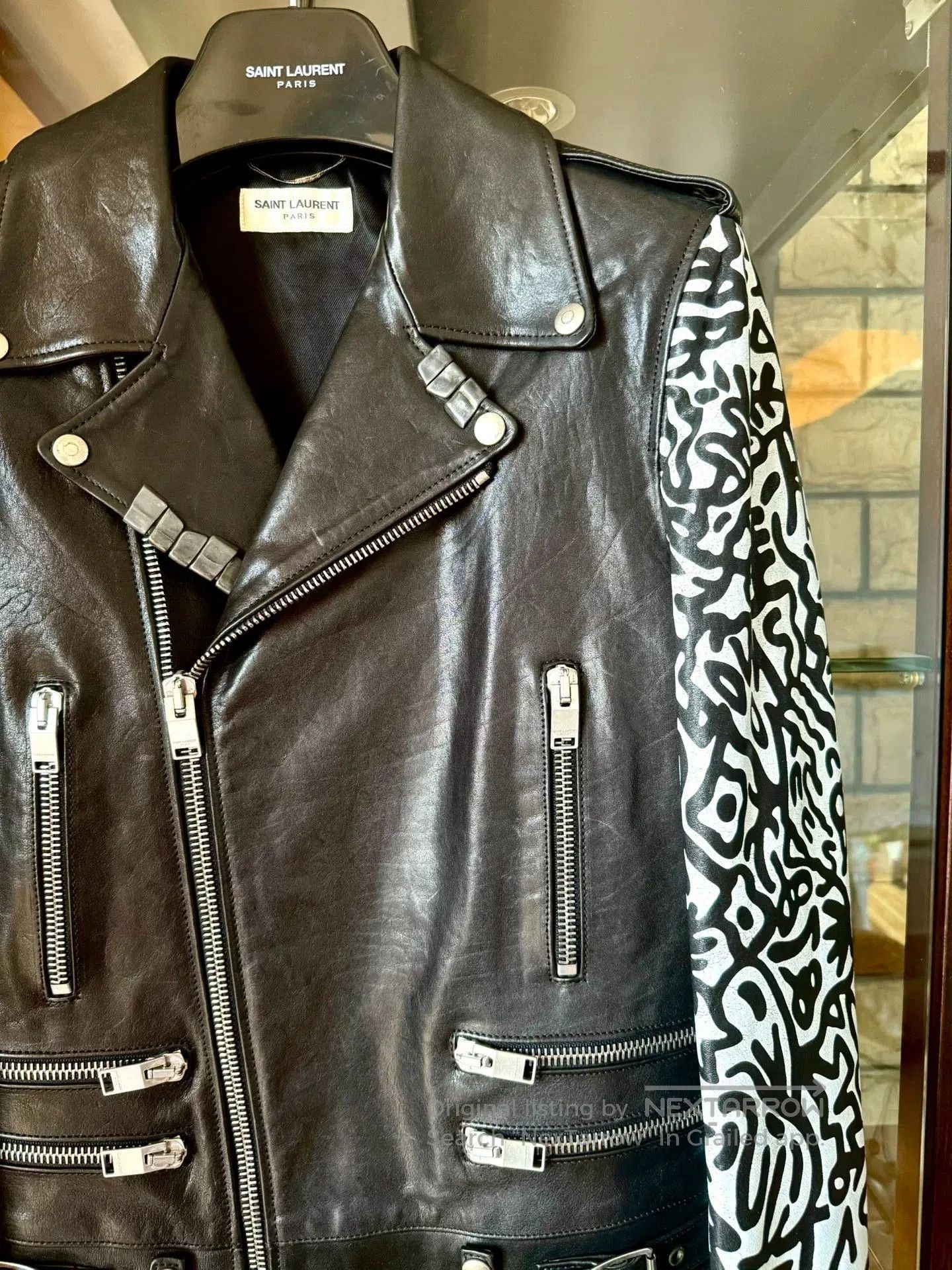 Saint Laurent Paris saint laurent graffiti leather jacket. Size US M / EU 48-50 / 2 - 2 Thumbnail