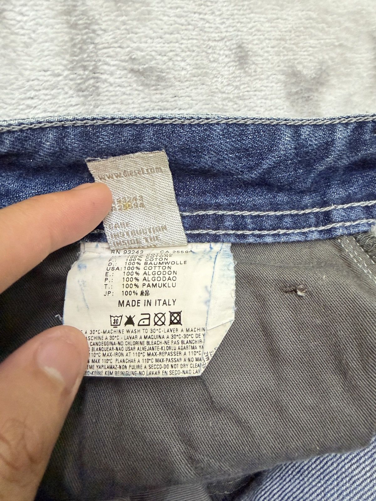 Diesel Diesel Safado Straight Fit Distressed Whiskered Denim Jeans Size US 29 - 17 Thumbnail