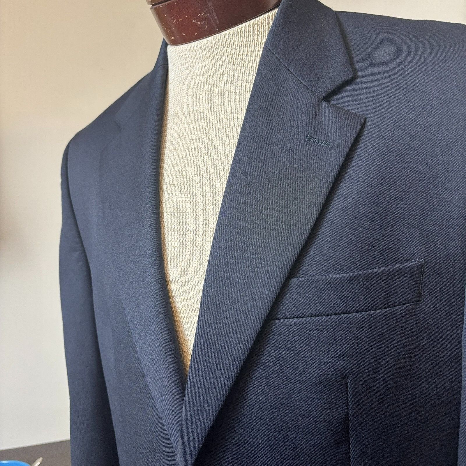 Michael Kors Michael Kors Men's 38R Sport Coat Blazer Navy Wool Suit Jack Size 38R - 2 Thumbnail