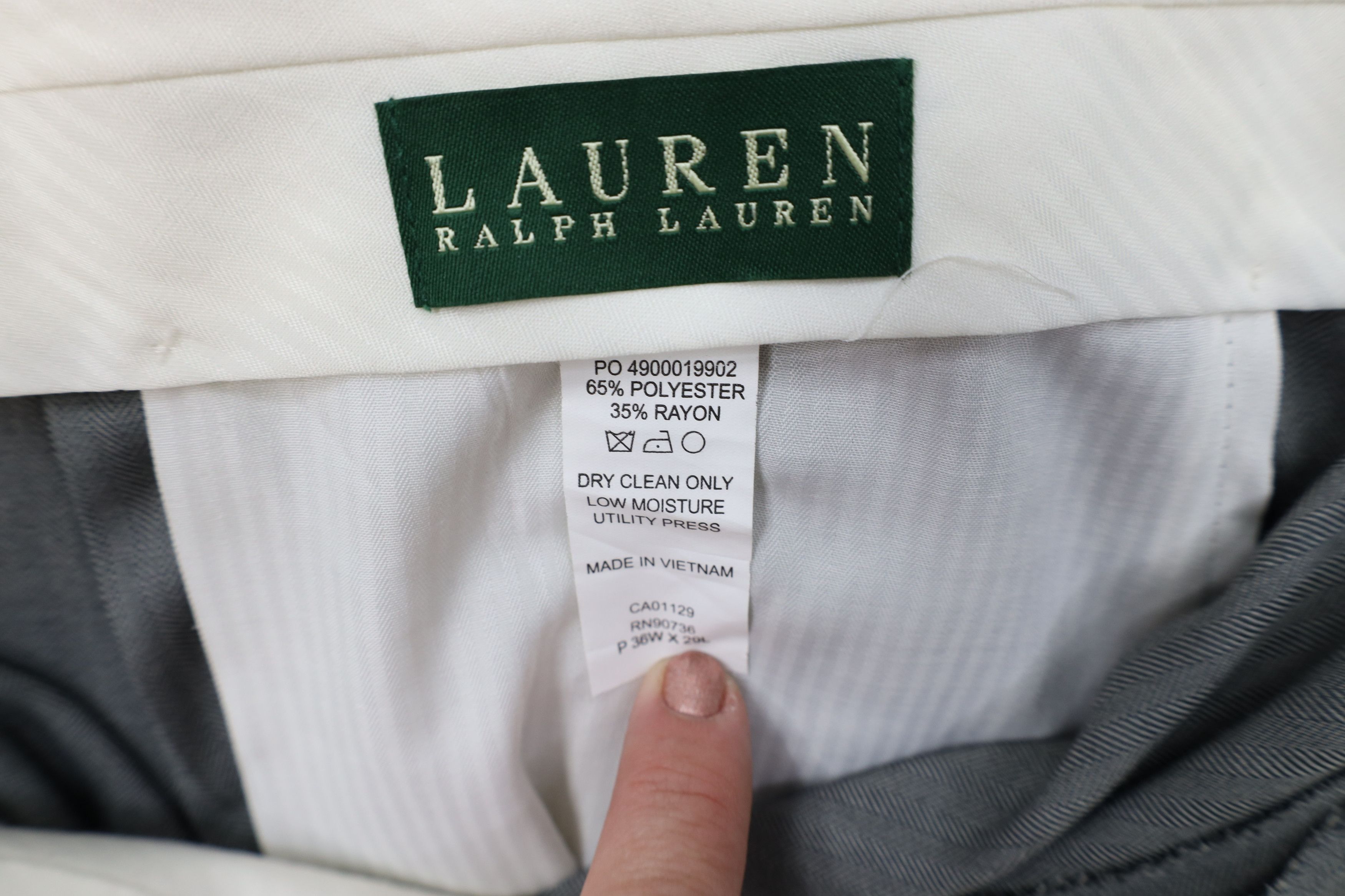 Ralph Lauren Vintage 90s Ralph Lauren Pleated Cuffed Wide Leg Chino Pants Size US 36 / EU 52 - 6 Thumbnail
