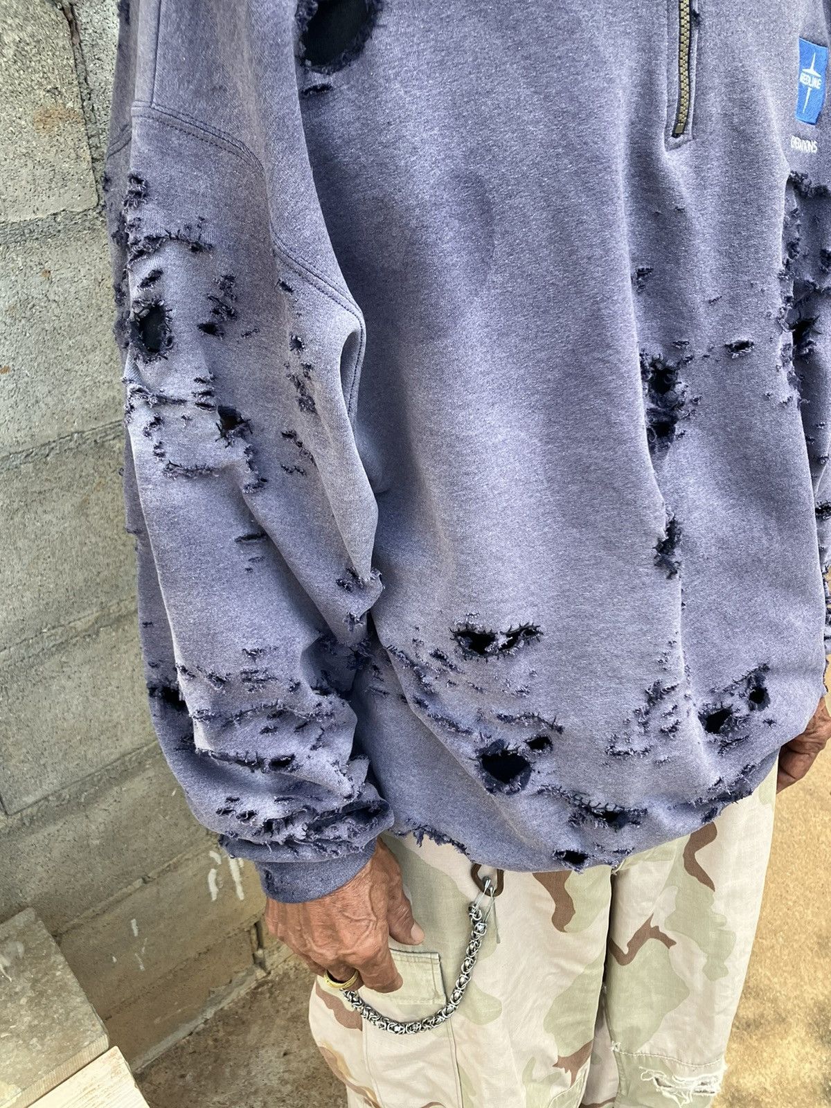 StraightFaded Hoodie faded & destroy.🔪 Size US L / EU 52-54 / 3 - 9 Thumbnail