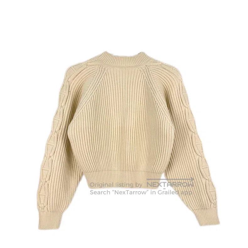 Hermes Hermes Ivory Vertical Stripe Cashmere Cotton Sweater Size XS / US 0-2 / IT 36-38 - 2 Thumbnail