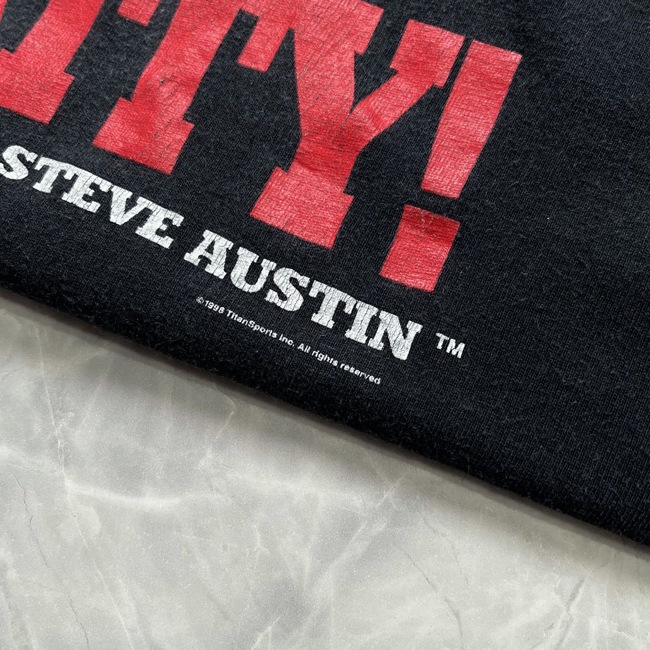 Vintage × WWE × WWF VTG 90s WWF STONE COLD STEVE AUSTIN POLICE 1998 T-SHIRT Size US XXL / EU 58 / 5 - 5 Thumbnail